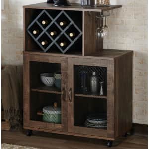 Furniture of America Ari Mobile Mini Bar for $226 Furniture of America Ari Mobile Mini Bar for $226