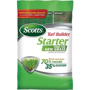 Scotts Turf Builder Starter Food for New Grass 15-lb. Bag for $35