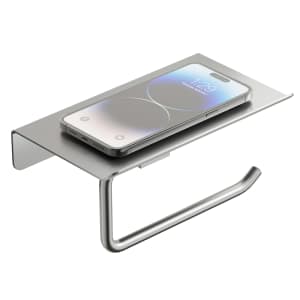 Stainless Steel Toilet Paper Holder with Shelf for $8 Stainless Steel Toilet Paper Holder with Shelf for $8