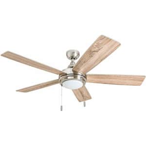 Honeywell 50606-01 Ventnor Farmhouse Ceiling Fan, 52 Rustic Barnwood Decor, Indoor, Brushed Nickel for $113 Honeywell 50606-01 Ventnor Farmhouse Ceiling Fan, 52 Rustic Barnwood Decor, Indoor, Brushed Nickel for $113