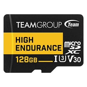 TEAMGROUP HIGH ENDURANCE 128GB Micro SDXC UHS-I U3 V30 4K 100MB/s(Designed for Monitoring) Stable for $11