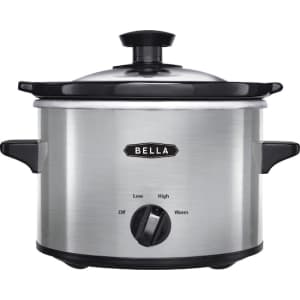 Bella 1.5-Quart Stainless Steel Slow Cooker for $6