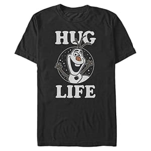Disney Men's Frozen Hug Life T-Shirt, Black, XX-Large for $10