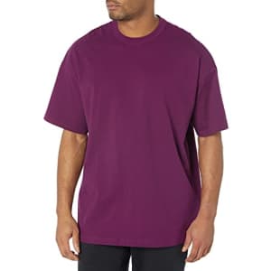 Amazon Aware Men's Oversized Heavyweight Cotton Short-Sleeve T-Shirt, Dark Purple, 3X-Large for $19
