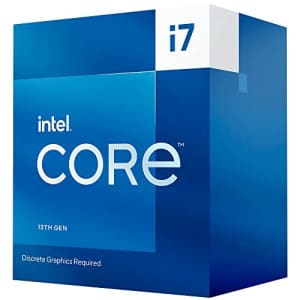Intel Core i7-13700F Desktop Processor 16 cores (8 P-cores + 8 E-cores) 30MB Cache, up to 5.2 GHz for $365