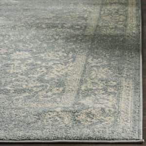 SAFAVIEH Adirondack Collection 2'6" x 10' Slate / Ivory ADR109T Oriental Distressed Non-Shedding for $52