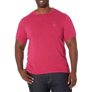 BOSS Men's Slub Jersey T-Shirt with Tonal Patch Logo, Sangria, M for $38