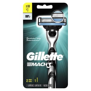 Gillette Mach3 Men's Razor w/ 2 Cartridges for $6.44 w/ Sub. & Save