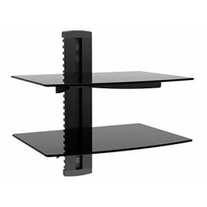 Monoprice 110479 2 Shelf Wall Mount Bracket for TV Components - Black for $17