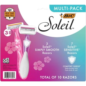 Bic Soleil Simply Smooth & Sensitive Disposable Razors 10-Pack for $9