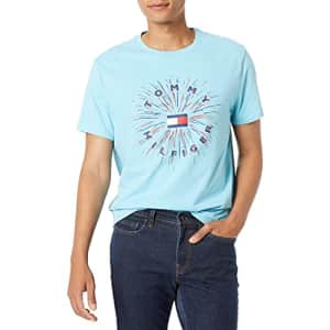 Tommy Hilfiger Men's Short Sleeve Graphic T Shirt, Cornflower, XS for $28