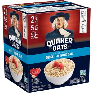Quaker Oats Quick 1-Minute Oatmeal 80-oz. Box for $4 via Sub & Save Quaker Oats Quick 1-Minute Oatmeal 80-oz. Box for $4 via Sub & Save