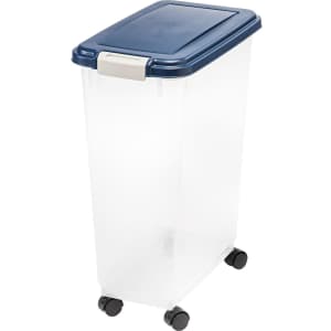 IRIS 47-Quart Airtight Pet Food Storage Container for $15 in cart IRIS 47-Quart Airtight Pet Food Storage Container for $15 in cart