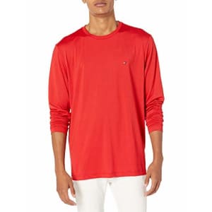 Tommy Hilfiger Men's Sport Long Sleeve Graphic T Shirt, Racing RED-PT, MD for $31