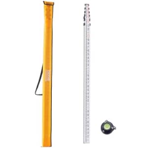 VEVOR Aluminum Grade Rod, 18-Feet/10ths 6 Sections Telescopic Measuring Rod,Double-Sided Scale for $47