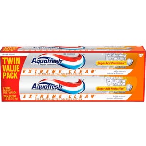 Aquafresh Extreme Clean Whitening Toothpaste 2-Pack for $3.26 w/ Sub & Save Aquafresh Extreme Clean Whitening Toothpaste 2-Pack for $3.26 w/ Sub & Save