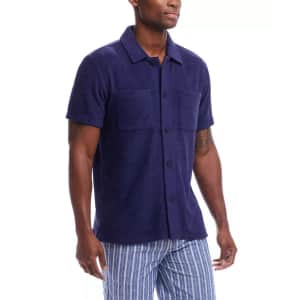 Weatherproof Vintage Men's Terry Button Down Shirt for $19