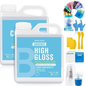 Janchun 72-oz. Crystal Clear Epoxy Resin Kit for $48 Janchun 72-oz. Crystal Clear Epoxy Resin Kit for $48