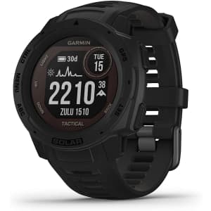 Garmin Instinct Solar-Powered Tactical Edition GPS Smart Watch for $250