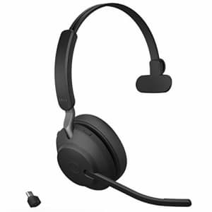 Jabra Evolve2 65 UC Wireless Headset with Link380c, Mono, Black Wireless Bluetooth Headset for for $210 Jabra Evolve2 65 UC Wireless Headset with Link380c, Mono, Black Wireless Bluetooth Headset for for $210