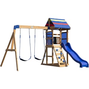 Backyard Discovery Bay Pointe All Cedar Wooden Swing Set for $382