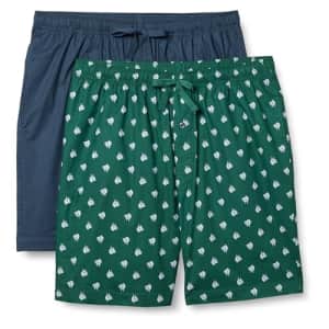 Amazon Essentials Men's Cotton Poplin Pajama Shorts, Pack of 2, Indigo/Wolf, XX-Large Big Tall for $28 Amazon Essentials Men's Cotton Poplin Pajama Shorts, Pack of 2, Indigo/Wolf, XX-Large Big Tall for $28