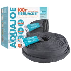 Aqua Joe 100' x 1/2" Ultra Flexible Fiberjacket Garden Hose for $29