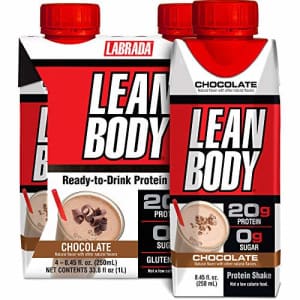 Labrada Nutrition Lean Body Ready-to-Drink Chocolate Shake, 20g Protein, Whey Blend, 0 Sugar, Gluten Free, 22 for $14