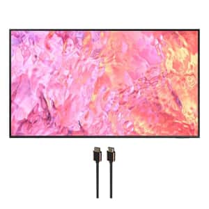 SAMSUNG QN65Q60CAFXZA 65" QLED 4K Quantum HDR Dual LED Smart TV with an Austere 3S-4KHD2-2.5M III for $900