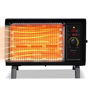 Homeleader ETL Portable Radiant Heater, 1250W/1500W Space Heater for Indoor Use, Rapid Heating with for $36