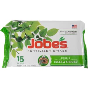 Jobe's Fertilizer Tree & Shrub Spikes 15-Pack for $10