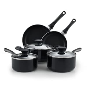 Cook N Home Basic Nonstick Stay Cool Handle Cookware Set, Pots and Pans, 8-Piece Set for $41