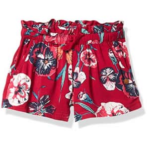 Roxy Girls' Big Rainbow Shower Pull On Short, Cerise Pansies, 16/XX-Large for $20