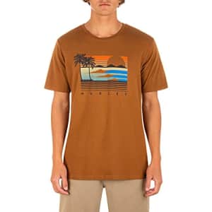 Hurley Men's Everyday Washed Graphic T-Shirt, Ale Brown, Medium for $17