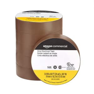 AmazonCommercial Vinyl Electrical Tape 6-Pack for $17