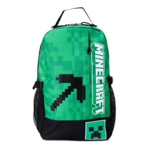 Minecraft Pickaxe Creeper Unisex 18" Laptop Backpack for $10