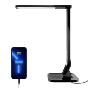 TaoTronics LED Desk Lamp w/ USB Port for $12