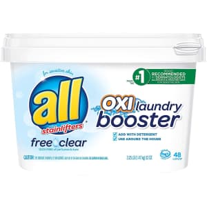 All Detergent OXI 52-oz. Laundry Booster for Sensitive Skin for $7.52 via Sub & Save All Detergent OXI 52-oz. Laundry Booster for Sensitive Skin for $7.52 via Sub & Save