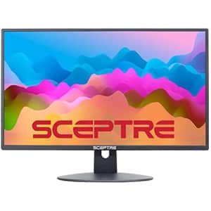 Sceptre E249W-19203R 24-inch FHD LED Gaming Monitor 2X HDMI VGA 75Hz Build-in Speakers, Machine for $80 Sceptre E249W-19203R 24-inch FHD LED Gaming Monitor 2X HDMI VGA 75Hz Build-in Speakers, Machine for $80