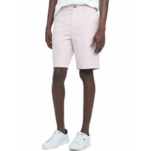 Tommy Hilfiger Men's Casual Stretch Chino Shorts, SCONSET RED, 35 for $30