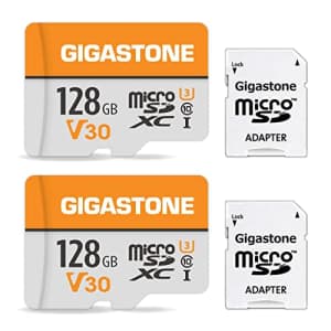 Gigastone 128GB 2-Pack Micro SD Card, 4K Video Pro, GoPro, Surveillance, Security Camera, Action for $39