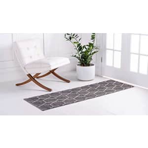 Unique Loom Trellis Frieze Collection Lattice Moroccan Geometric Modern Runner Rug, 2 ft x 8 ft 8 for $28