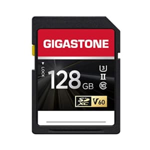 Gigastone 128GB SD Card UHS-II V60 U3 SDXC Memory Card High Speed Read up to 250MB/s 4K Ultra HD for $50 Gigastone 128GB SD Card UHS-II V60 U3 SDXC Memory Card High Speed Read up to 250MB/s 4K Ultra HD for $50