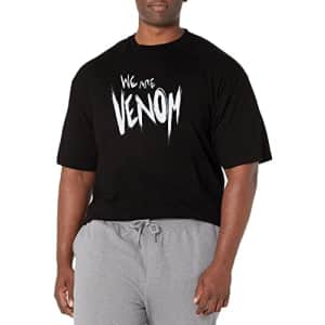 Marvel Big & Tall Classic We are Venom Slime Men's Tops Short Sleeve Tee Shirt, Black, X-Large for $12