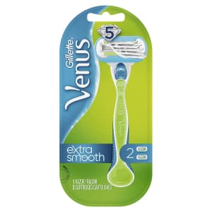 Gillette Venus Extra Smooth Green Women's Razor Handle + 2 Blade Refills for $9