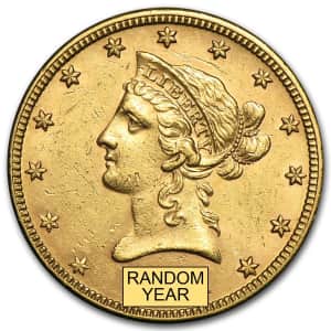 US Gold $10 Liberty Head Gold Eagle Coin for $1,077