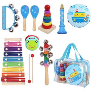 Maxzone 12-Piece Kids' Musical Instruments Set for $15
