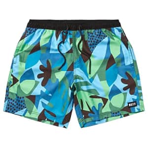 NEFF Men's Standard Daily Hot Tub Board Shorts for Swimming, Blue/Black/Green, 2X for $16