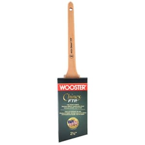 WOOSTER BRUSH 4424-2 1/2 FTP Angled Thin Paint Brush, 2-1/2 in, Dupont Chinex Synthetic Trim, for $19