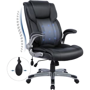 Colamy High Back Executive Office Chair w/ Inflatable Lumbar Support for $162